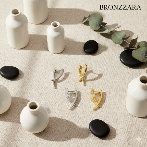 GOLD TAŞLI  X  HALKA KÜPE