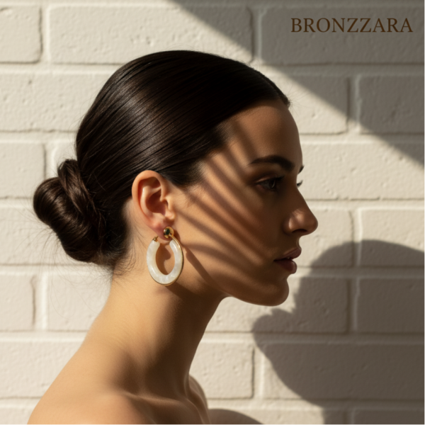 SEDEF TAŞLI HALKA KÜPE