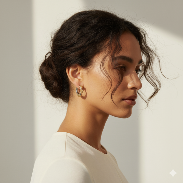 ÇİFT RENK ÇELİK HALKA KÜPE