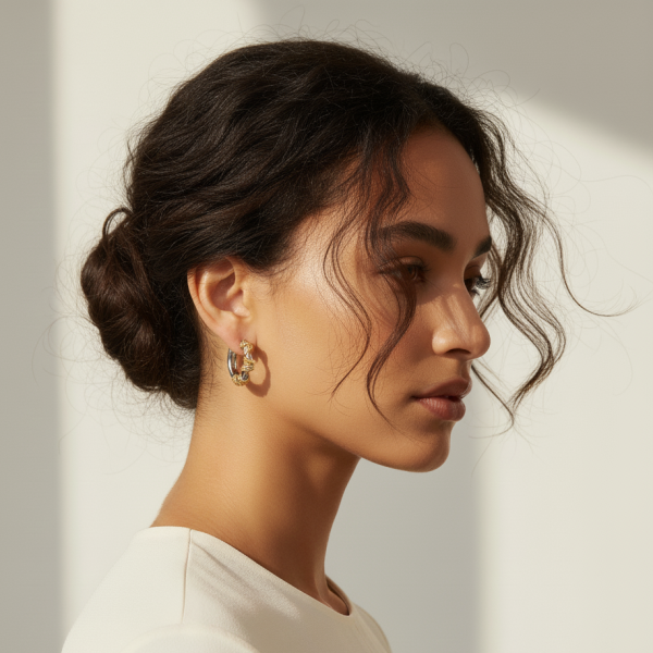 ÇİFT RENK ÇELİK HALKA KÜPE