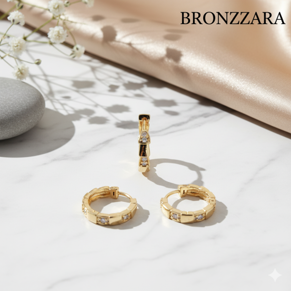 3 BOY YILAN DESEN TAŞLI  HALKA KÜPE