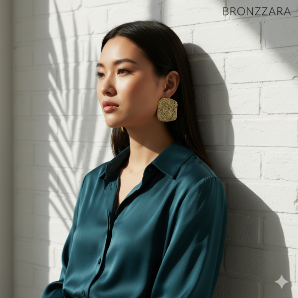 DAMALI METAL PLAKA ÇİVİLİ KÜPE