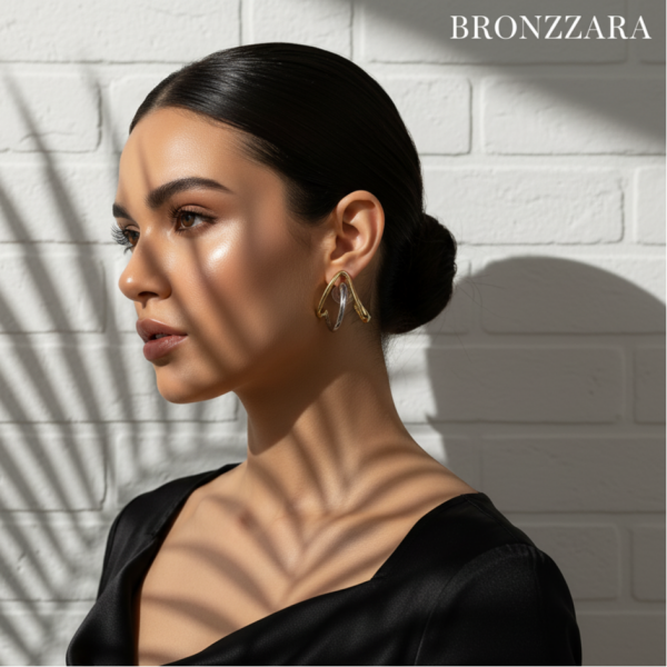 ÇİFT RENK ÇELİK KÜPE