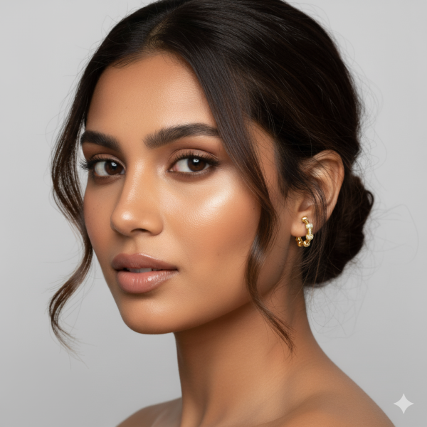 GOLD BOĞUM DETAY HALKA KÜPE / SMALL