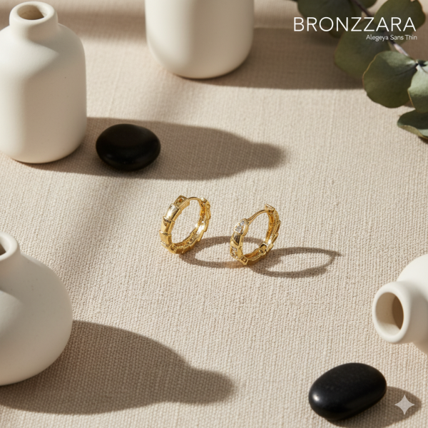 GOLD YILAN DESEN HALKA KÜPE