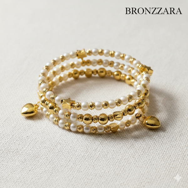 3 Sıra İnci&Dorika Bileklik