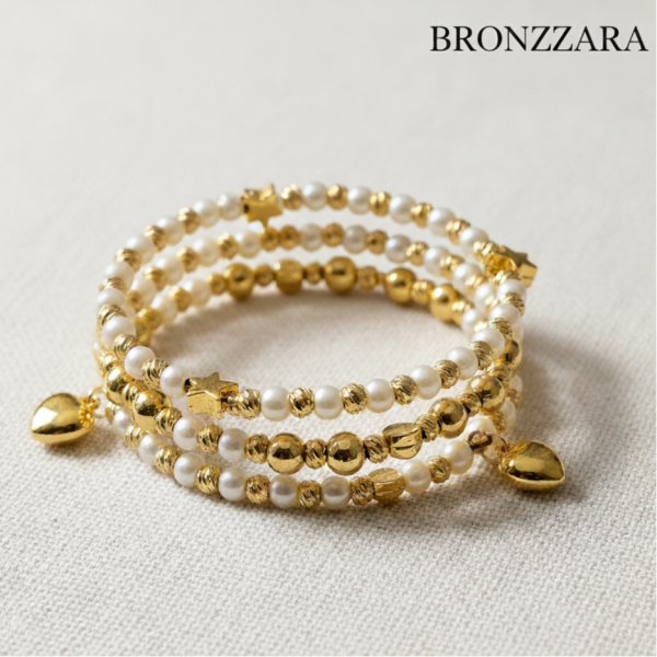 3 Sıra İnci&Dorika Bileklik