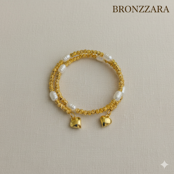 Çift Sıra İnci&Dorika Bileklik