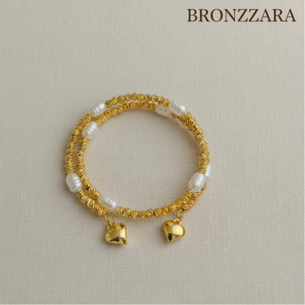 Çift Sıra İnci&Dorika Bileklik