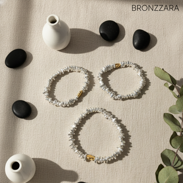 SAF GÜMÜŞ GÖRÜNÜMLÜ BİLEKLİK