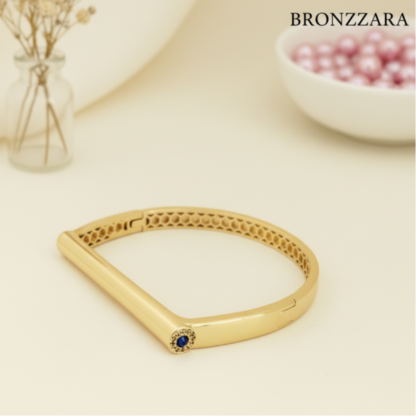 PREMİUM GOLD SAFİR KELEPÇE BİLEZİK