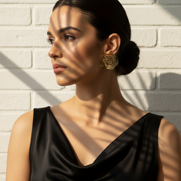 MODERN GÜL ÇİVİLİ KÜPE