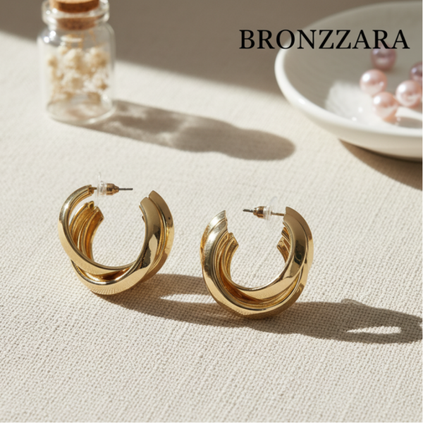 ÜÇGEN  FORM ÇİVİLİ HALKA KÜPE