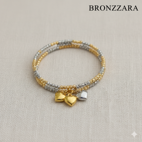 Trio Heart Metal Dorika Kadın Bileklik