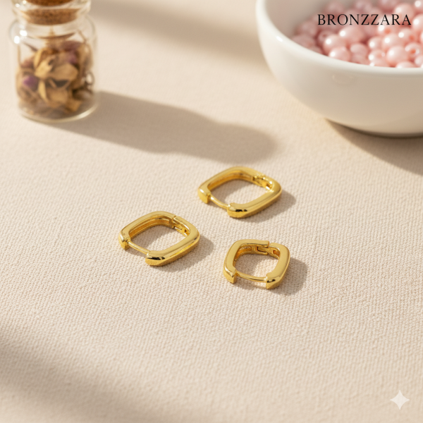 GOLD HALKA KÜPE SETİ