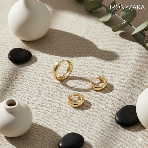 GOLD HALKA KÜPE SETİ