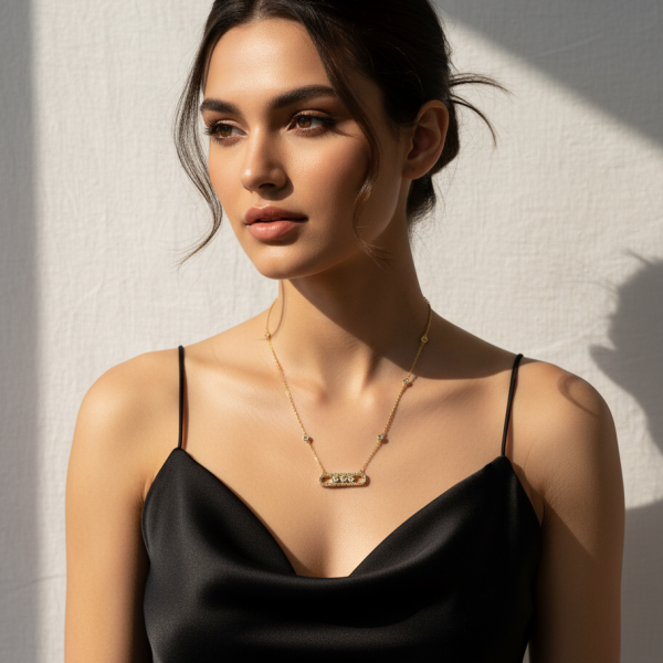 ÇELİK TRİO ROUND KOLYE