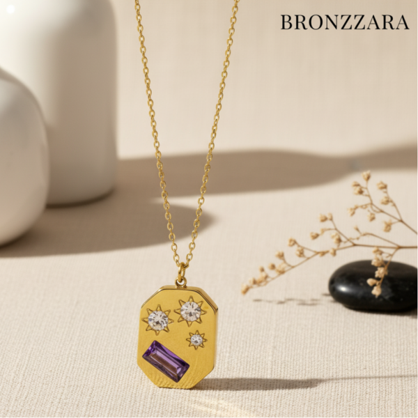 ÇELİK COSMİC CHARM KOLYE