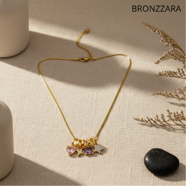 ÇELİK KALP DETAY CHARM KOLYE