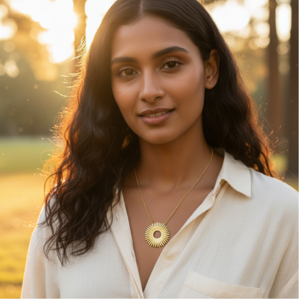 ÇELİK GÜNEŞ KOLYE