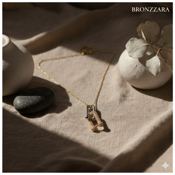 ÇELİK TİFFANY CHARM TAŞLI KOLYE