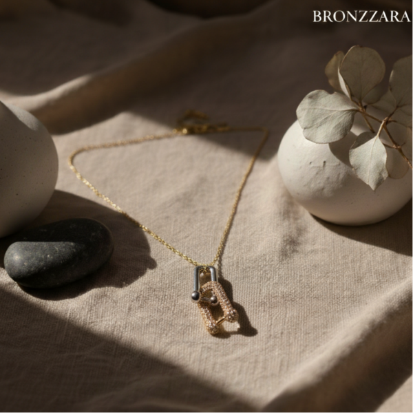 ÇELİK TİFFANY CHARM TAŞLI KOLYE