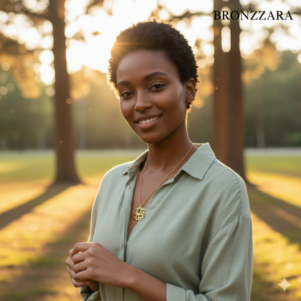 LOTUS ÇİÇEĞİ ÇELİK PLAKA KOLYE