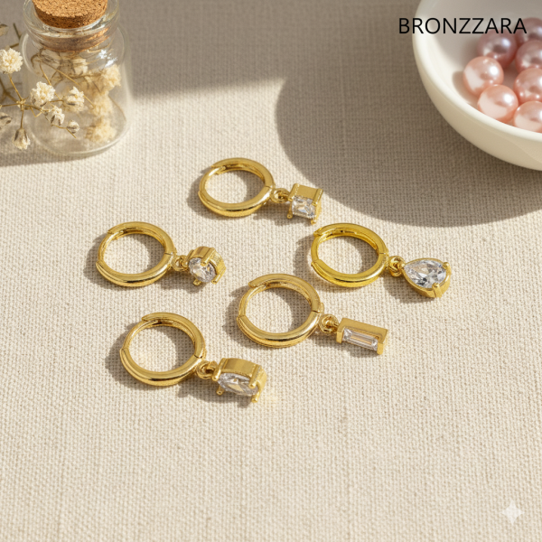 5 Lİ KADIN HALKA KÜPE SETİ