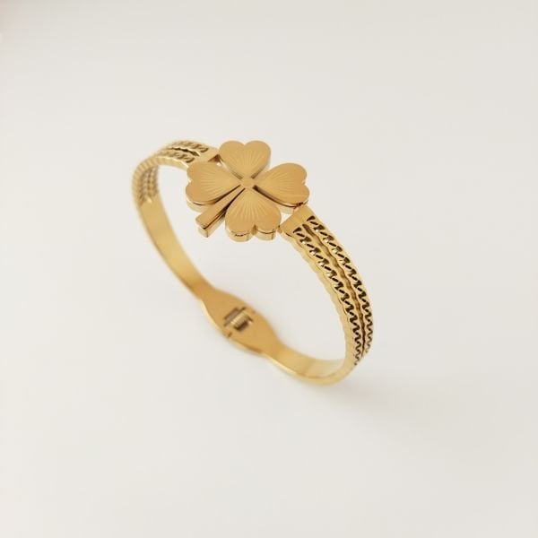 ÇELİK GOLD YONCA MODEL BİLEZİK