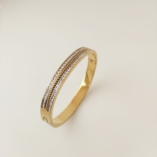 ÇELİK GOLD BURMA DETAYLI BİLEKLİK