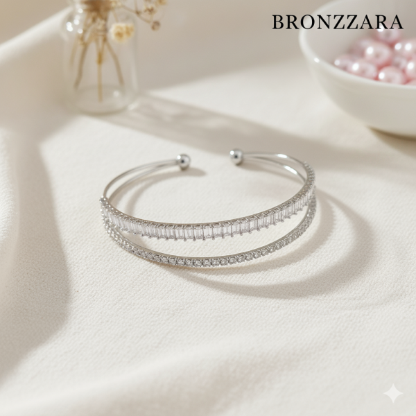 Çift Sıra Taşlı Bilezik