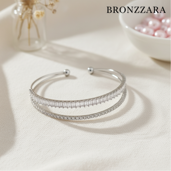 Çift Sıra Taşlı Bilezik