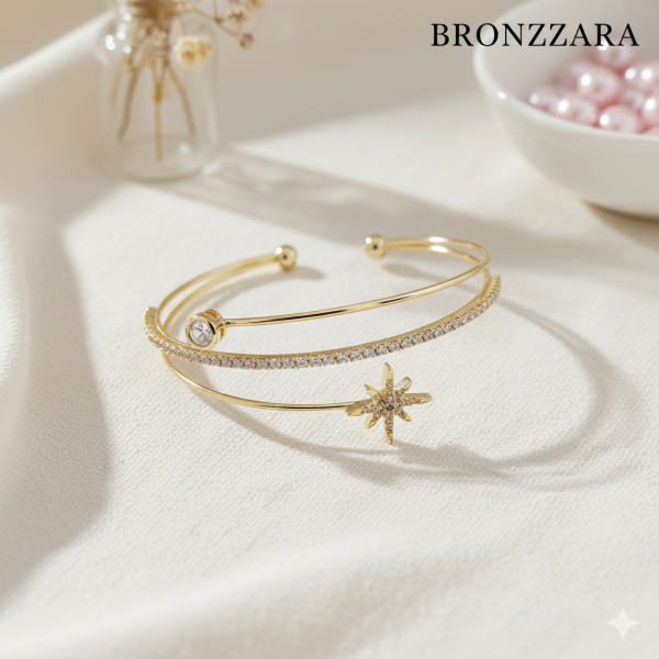 Sıra Taşlı Yıldız Detay Bilezik