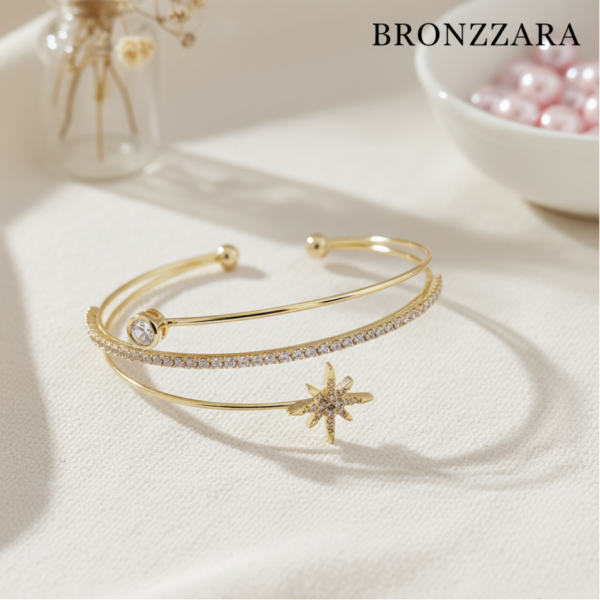 Sıra Taşlı Yıldız Detay Bilezik